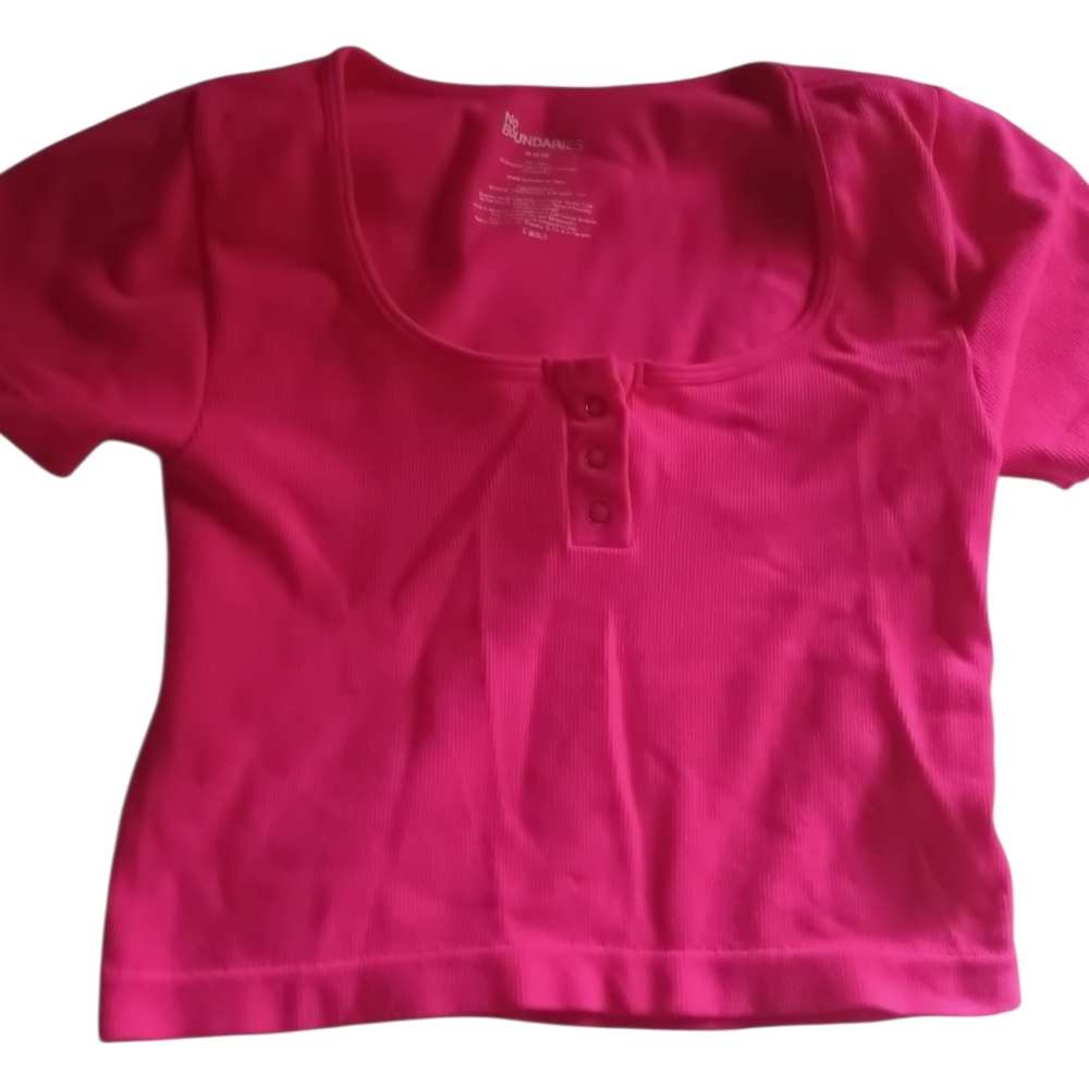 No Boundaries Pink Short Sleeve Tee